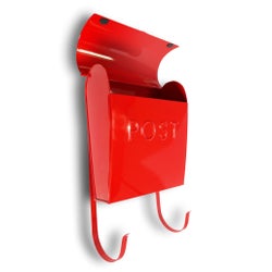 Euro Mailbox Red  With POST