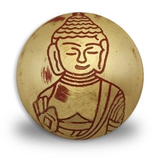 "Brass Etched Colored Knobs, Buddha, 30% Off"
