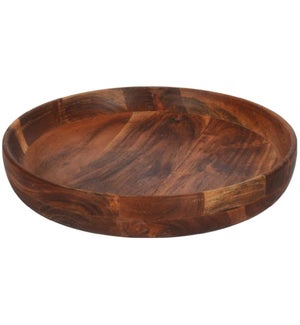 "Lume Serving Dish Tray Round Shape, Acacia Wood, Oil Fin"