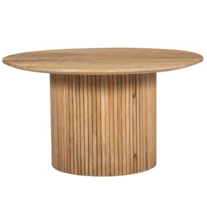 "Anika Round Dining Table, Mango Wood, Natural"