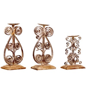 "RM-048418, Iron Swirl Candle Holder, 30% OFF"