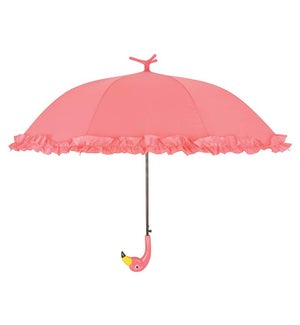 "Umbrella flamingo with ruffles, 38.6in (D)"