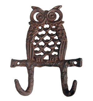 Owl double hook. Cast Iron. 13