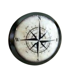 "Wooden Compass Knob, Black"