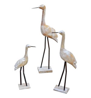 Wooden Decorative Heron Set/3