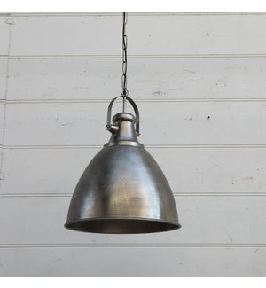 "Industrial Dome Pendant Lamp, Antique Metal Finish"