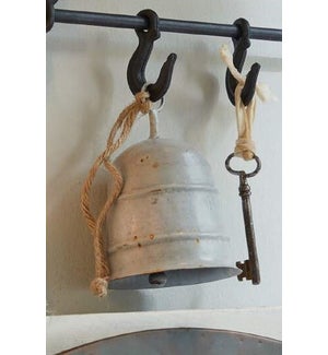 "Country Distressed Bell, Iron, Grey"