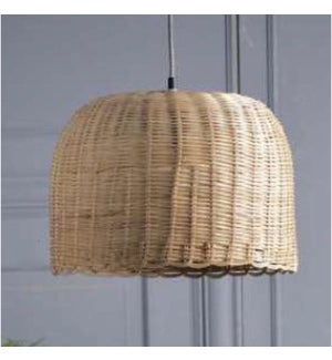 "Rattan Ceiling Lamp, Hand Woven"