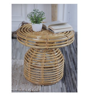 "Wicker Garden Coffee Table, Small, Handcrafted"