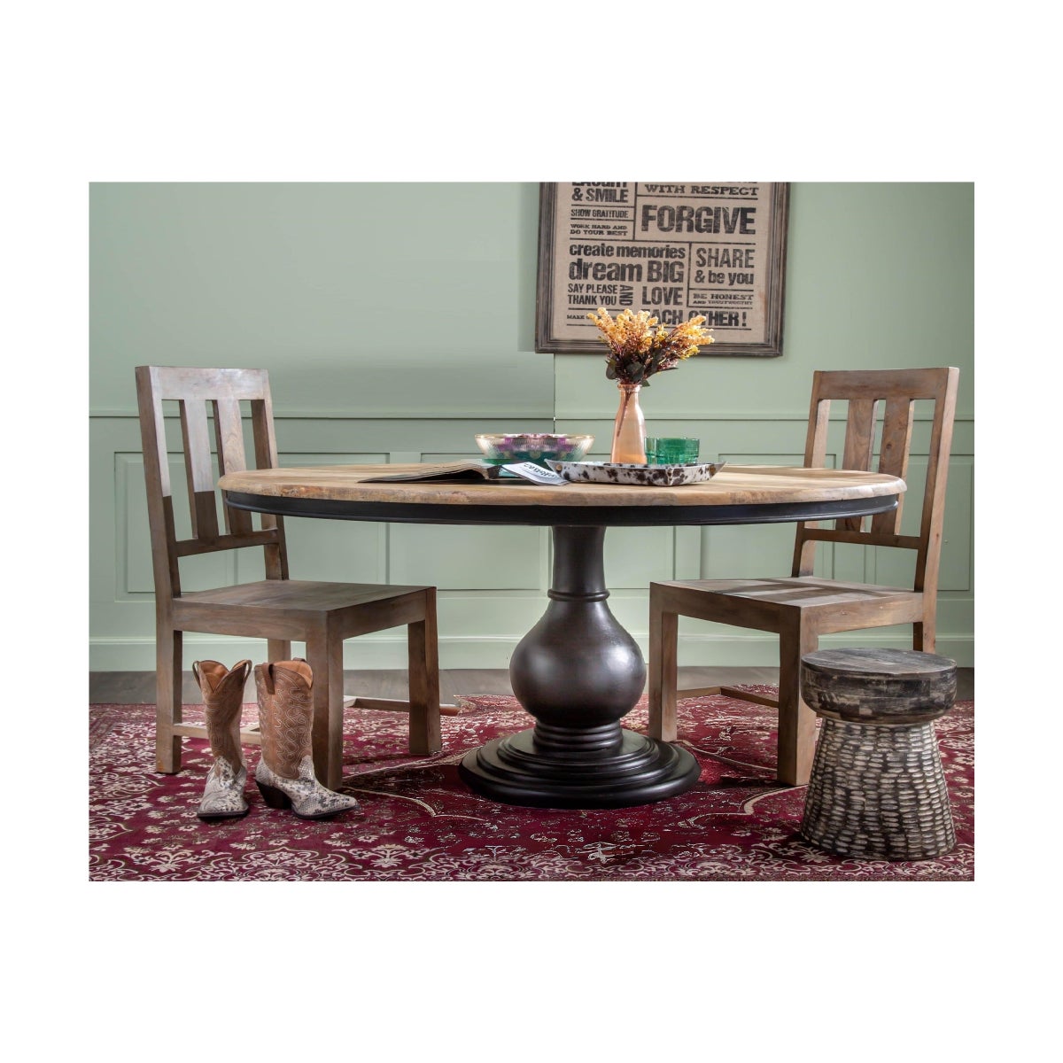 antique black kitchen table
