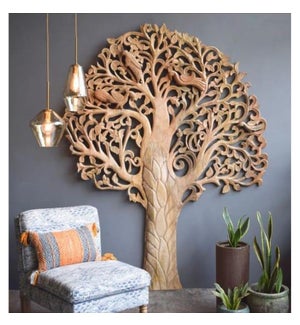 Carved Tree Wall Decor