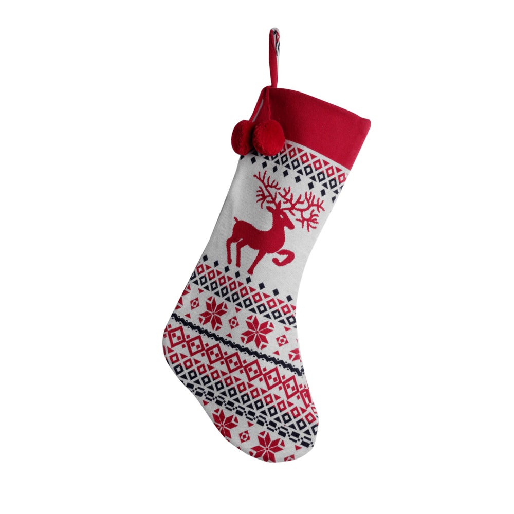 Cotton Knitted Christmas Stocking