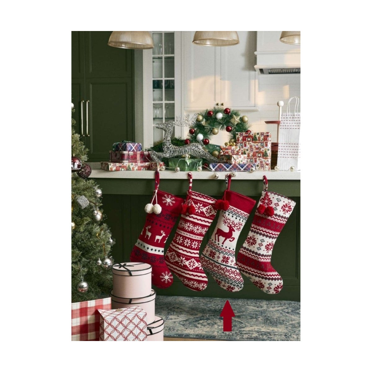 Cotton Knitted Christmas Stocking