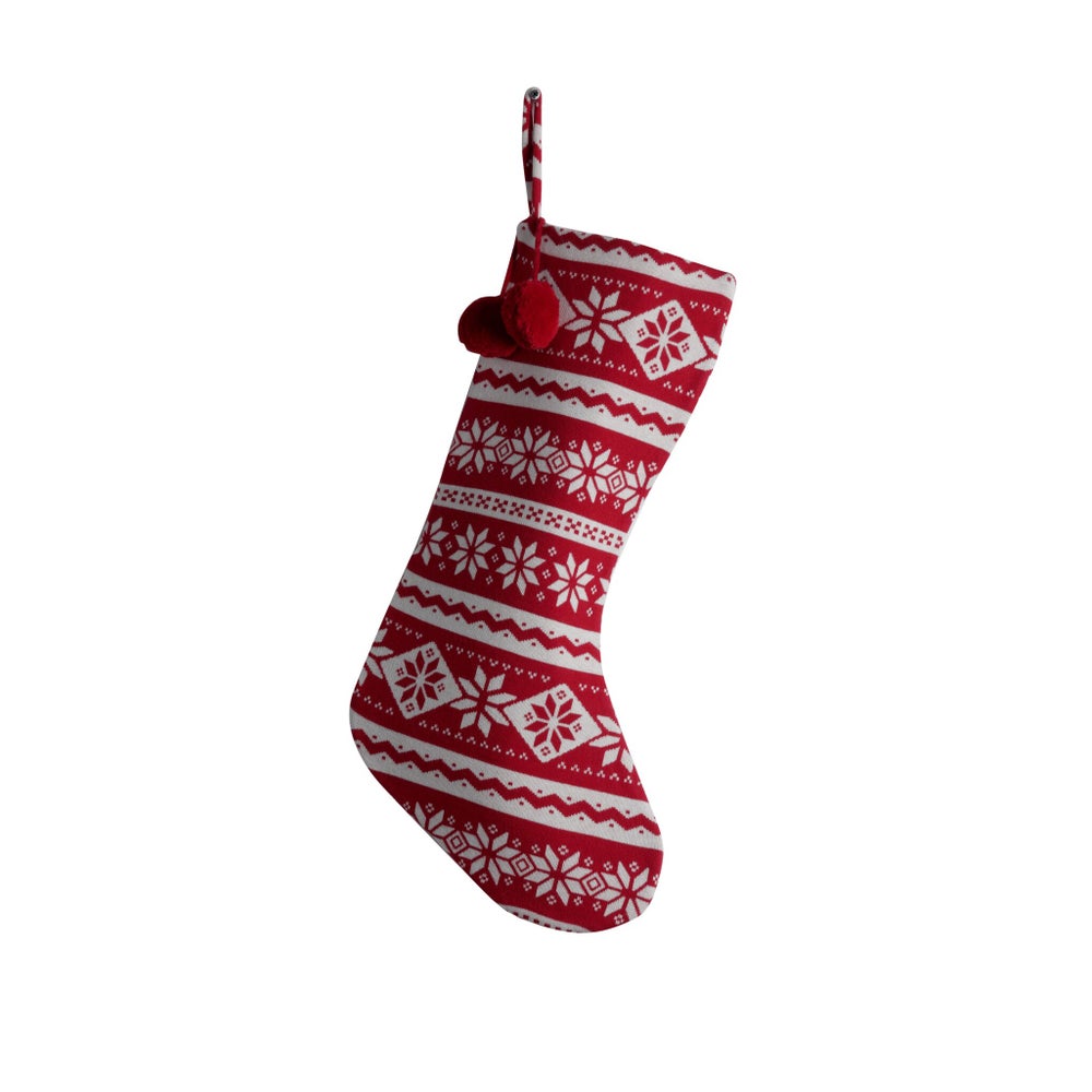 Cotton Knitted Christmas Stocking