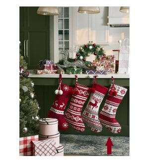Cotton Knitted Christmas Stocking