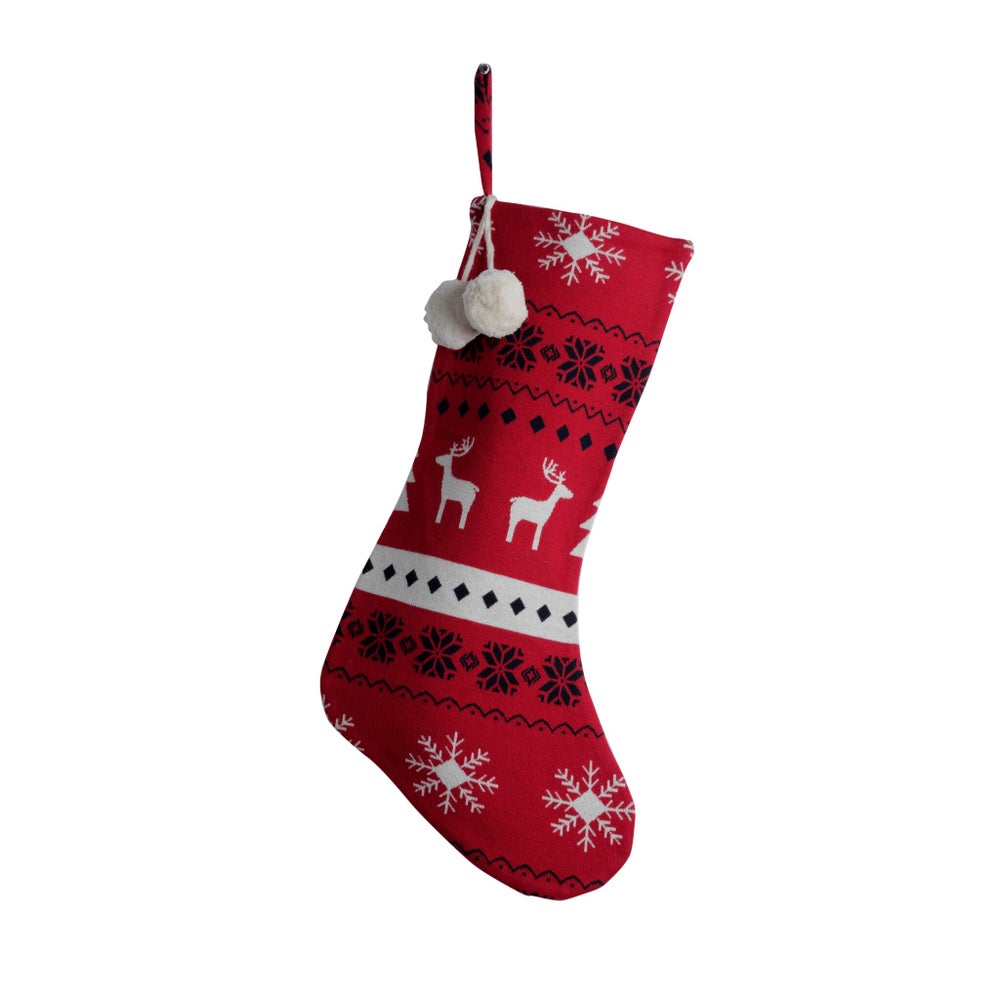 Cotton Knitted Christmas Stocking