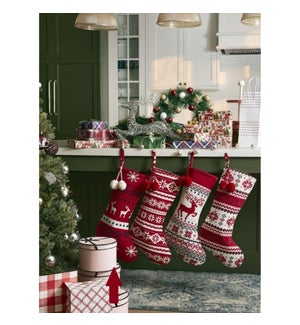 Cotton Knitted Christmas Stocking