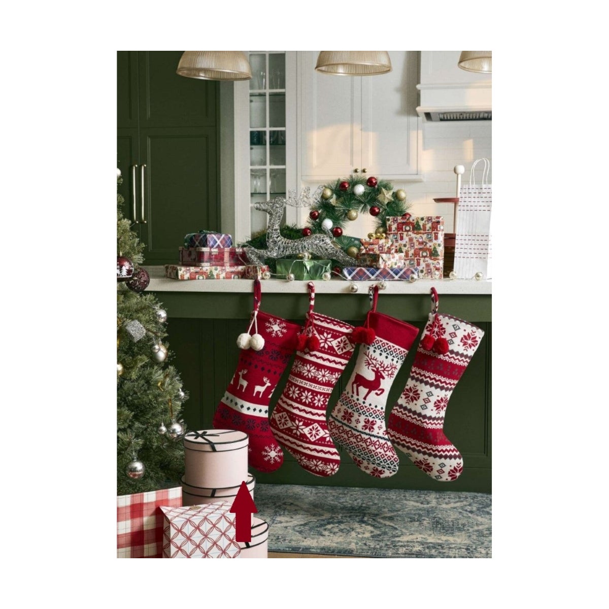 Cotton Knitted Christmas Stocking