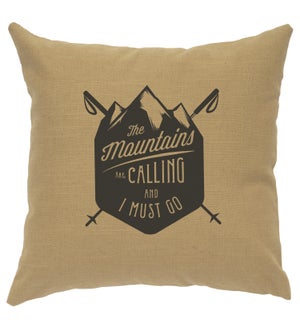 "Mountains are Calling" Image Pillow