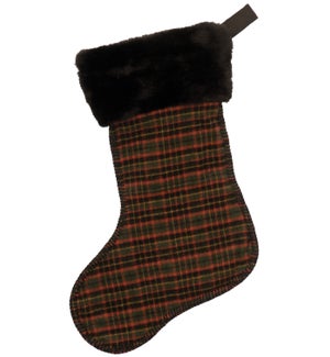 Wooded River Plaid 4 Stocking