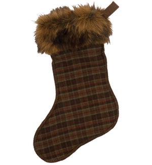 Wooded River Plaid 6 Stocking