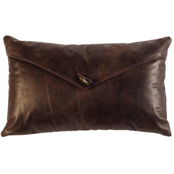 Timber Leather Pillow (14"x22")