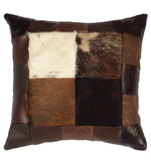 Four Square Leather Pillow (16"x16")