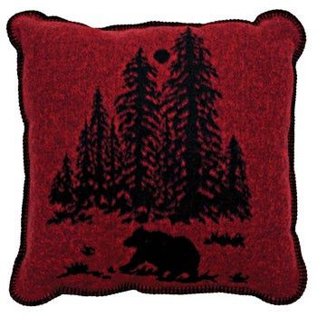 Wooded River Bear Pillow (20 x 20)