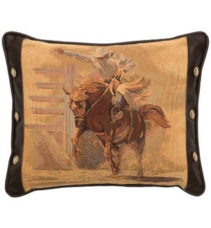 Bronco Rider Pillow - Fabric Back