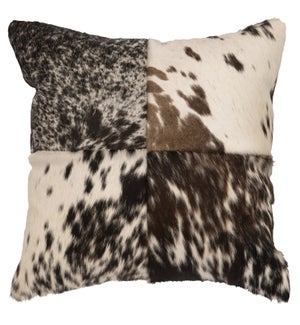Dark Brown Speckled Leather Pillow (16"x16")