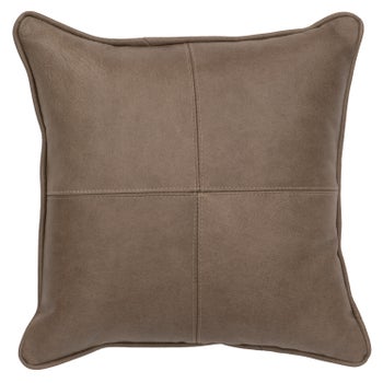 Silver Fox Leather Pillow (16"x16")