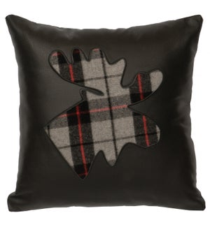 Black Leather Pillow (18"x18")