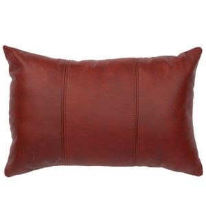 Red Leather Pillow (12"x18")