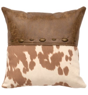 Udder Cream Pillow with accents (16"x16")