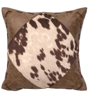 Udder Brown Pillow with accents (16"x16")