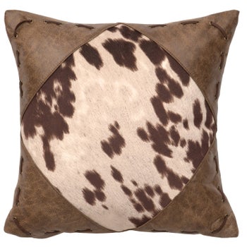 Udder Brown Pillow with accents (16"x16")