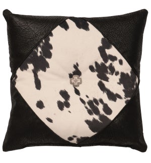 Udder Domino Pillow with accents (16"x16")
