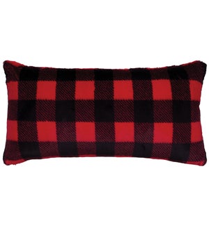 Checkers Scarlet Pillow (14 x 26)
