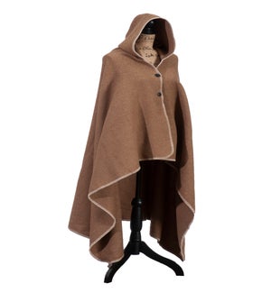 Solid Camel Hooded Throw