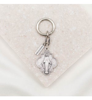 Miracles on a Ring Blessed Mother Mary Key Ring