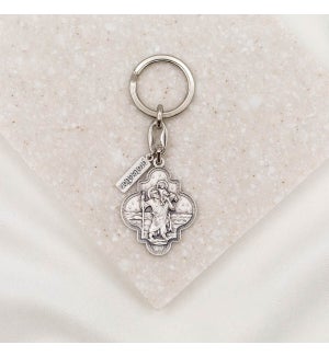 Travel Protection on a Ring St. Christopher Key Ring