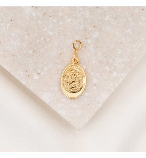 St. Christopher Charm - Large, Gold