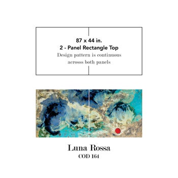 87 in. x 44 in. Rectangle Table Top (2 Pcs) - COD 164 - Luna Rossa