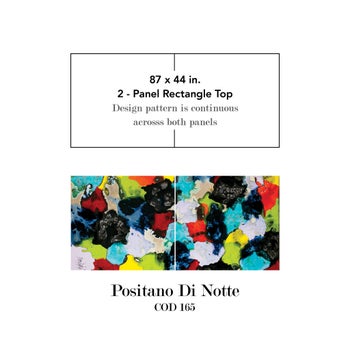 87 in. x 44 in. Rectangle Table Top (2 Pcs) - COD 165 - Positano Di Notte