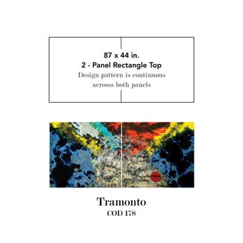 87 in. x 44 in. Rectangle Table Top (2 Pcs) - COD 178 - Tramonto