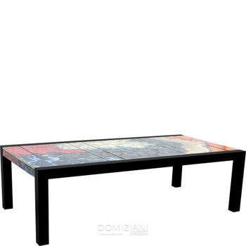 102 in. x 51 in. Brando Rectangle Table Base - Black with 9 Panel Table Top - COD 151 - PP3