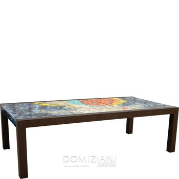 102 in. x 51 in. Brando Rectangle Table Base - Brown with 9 Panel Table Top - COD 178 - Tramonto