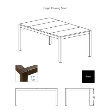 95 in. x 44 in. Lollo 4-Panel Table Base - Black