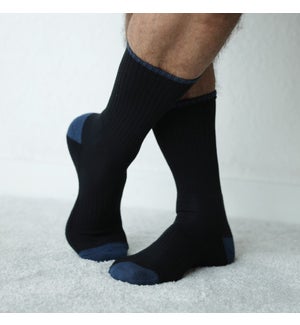 Men’s Crew Sock – classic: black/midnight: One Size