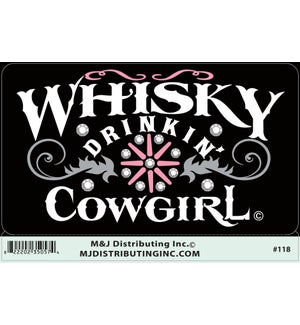 Sticker-Whisky Drinkin Cowgirl